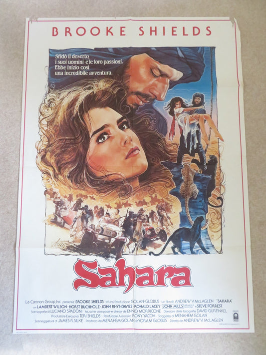SAHARA ITALIAN 2 FOGLIO POSTER CANNON BROOKE SHIELDS LAMBERT WILSON 1983 Rendezvous Cinema Movie posters
