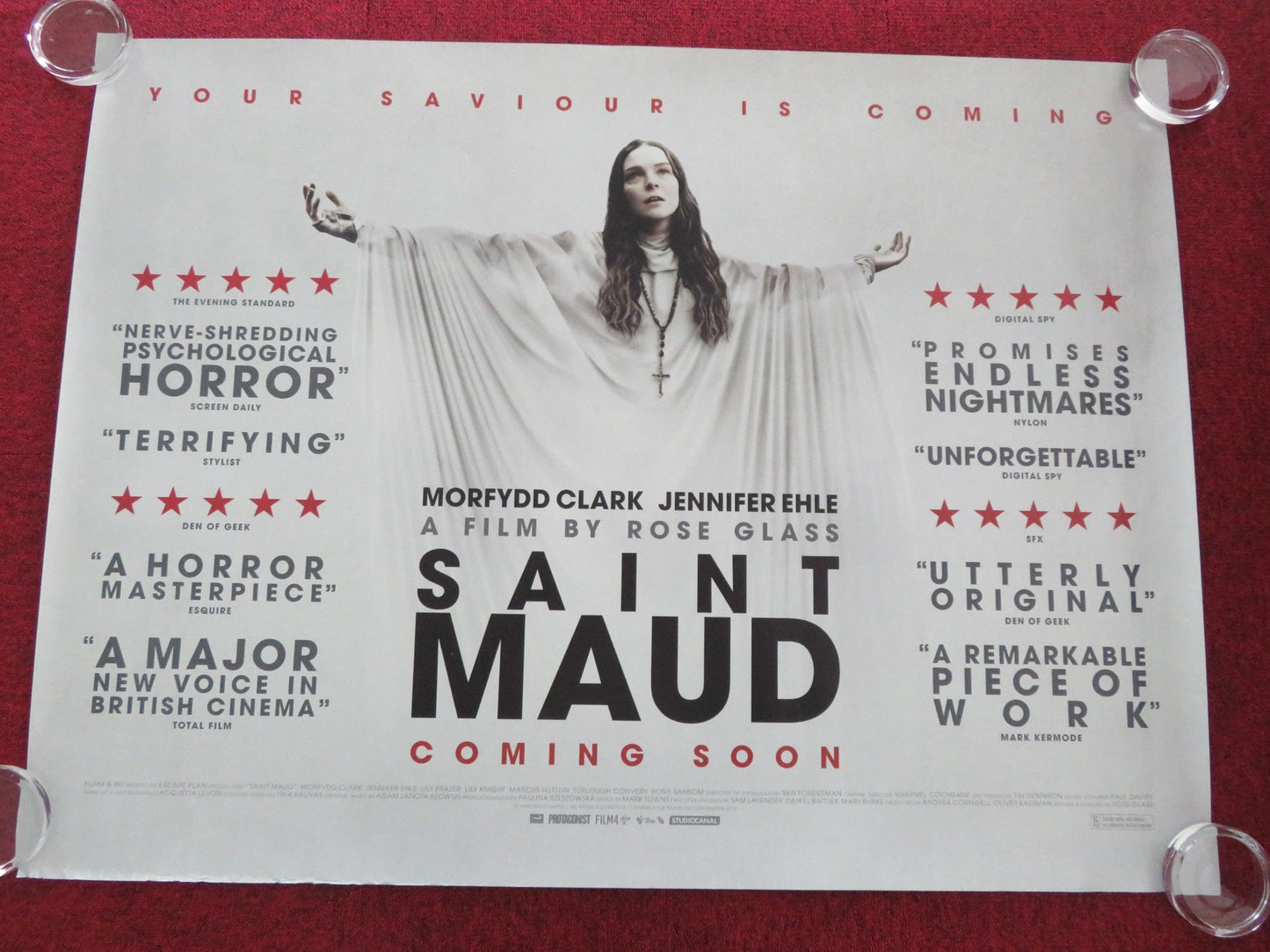 SAINT MAUD UK QUAD ROLLED POSTER MORFYDD CLARK JENNIFER EHLE 2019 Movie posters