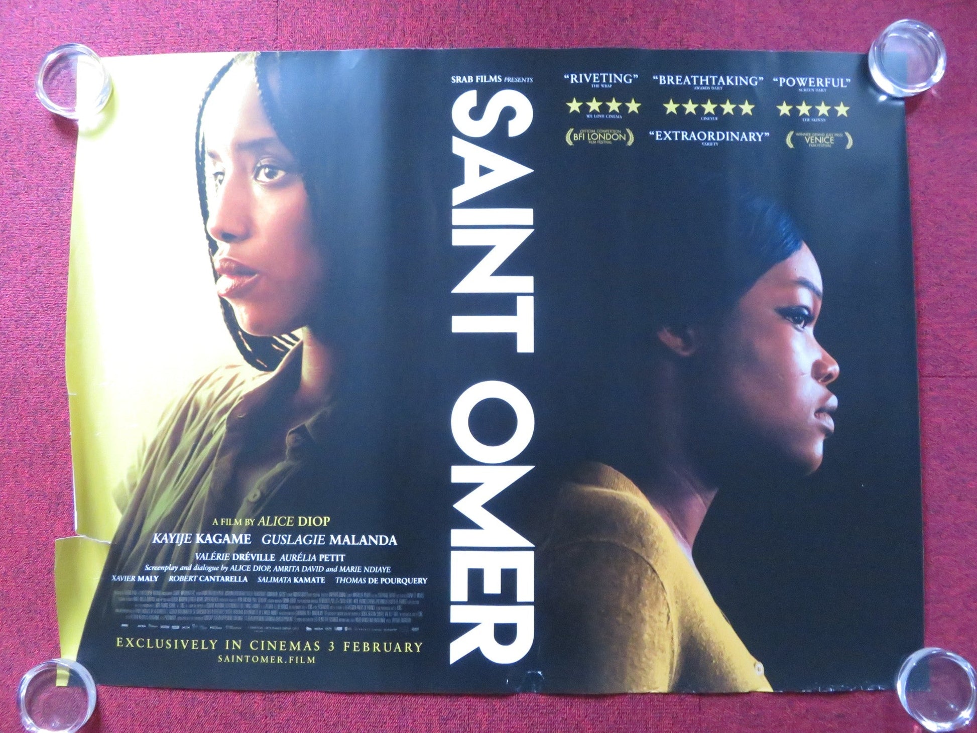 SAINT OMER UK QUAD ROLLED POSTER KAYIJE KAGAME GUSLAGIE MALANDA 2022 Rendezvous Cinema Movie posters
