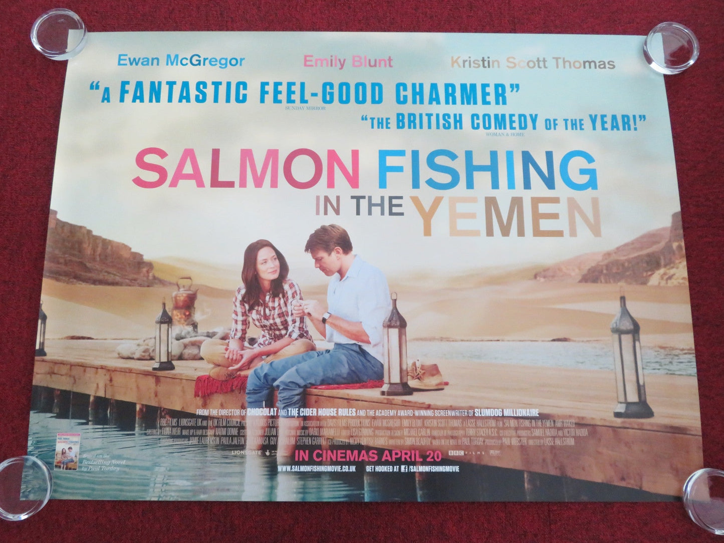 SALMON FISHING IN THE YEMEN UK QUAD ROLLED POSTER EWAN MCGREGOR EMILY BLUNT 2011 - Rendezvous Cinema