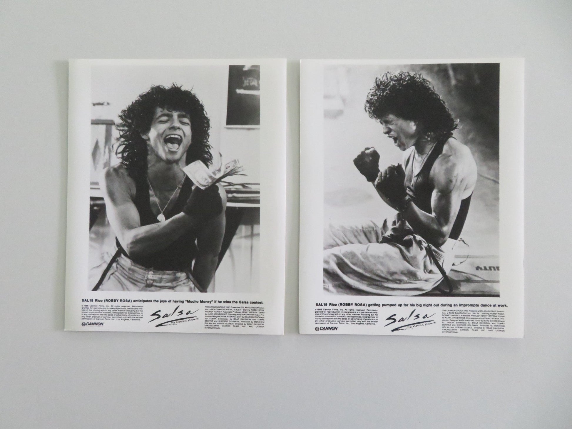 SALSA MOVIE STILL PHOTO LOT OF 12 CANNON DRACO ROSA MAGALI ALVARADO 1988 Movie posters