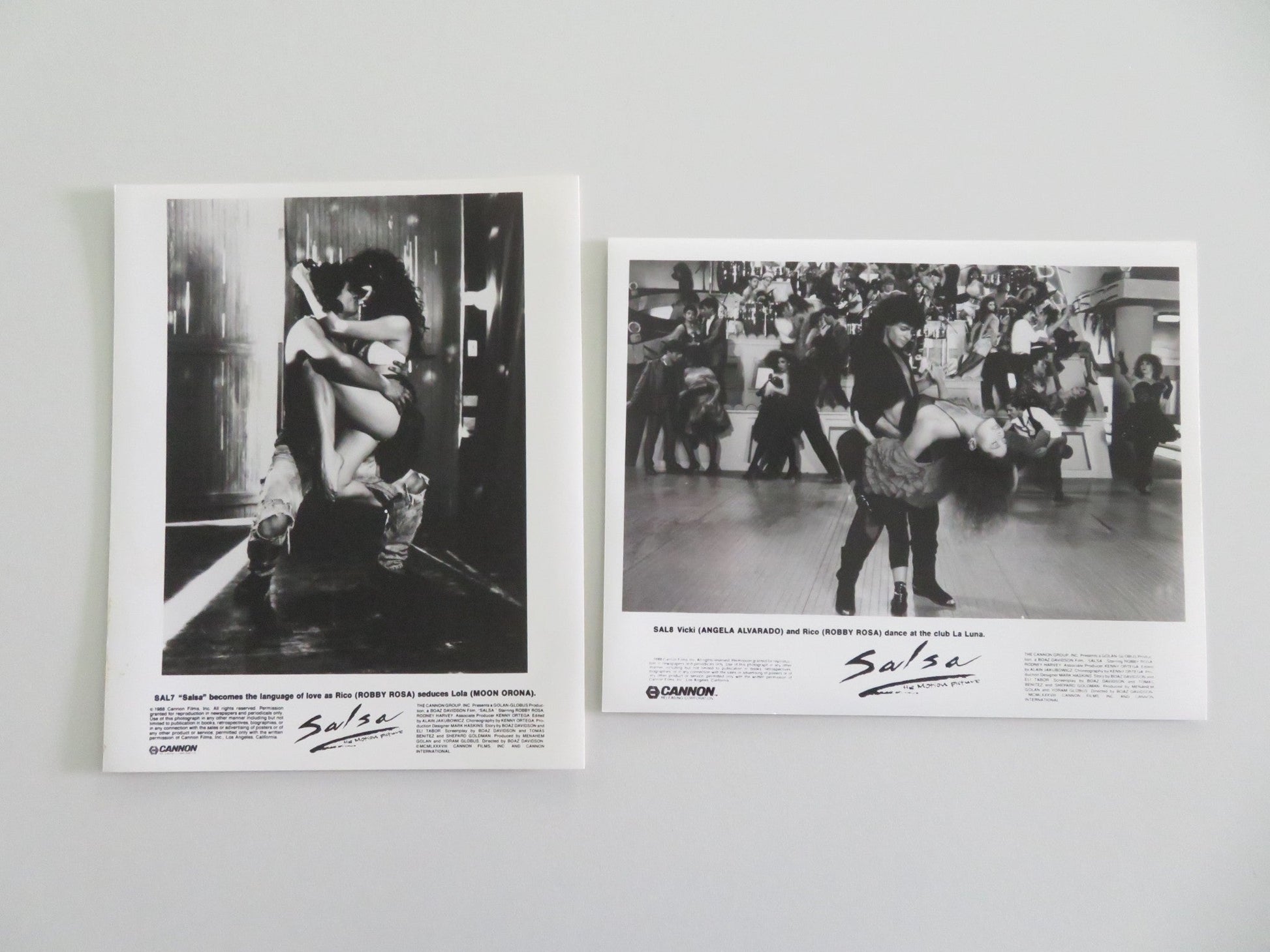 SALSA MOVIE STILL PHOTO LOT OF 12 CANNON DRACO ROSA MAGALI ALVARADO 1988 Movie posters