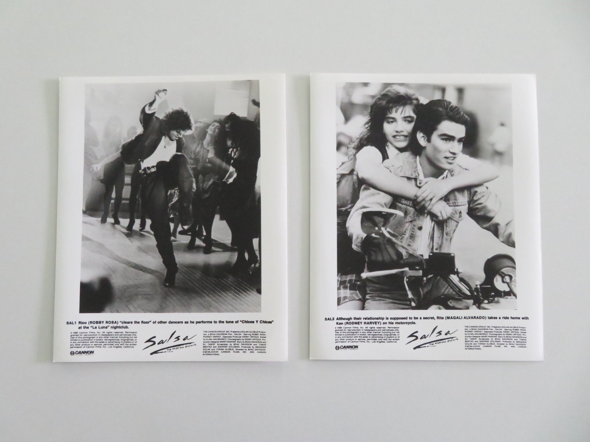 SALSA MOVIE STILL PHOTO LOT OF 12 CANNON DRACO ROSA MAGALI ALVARADO 1988 Movie posters