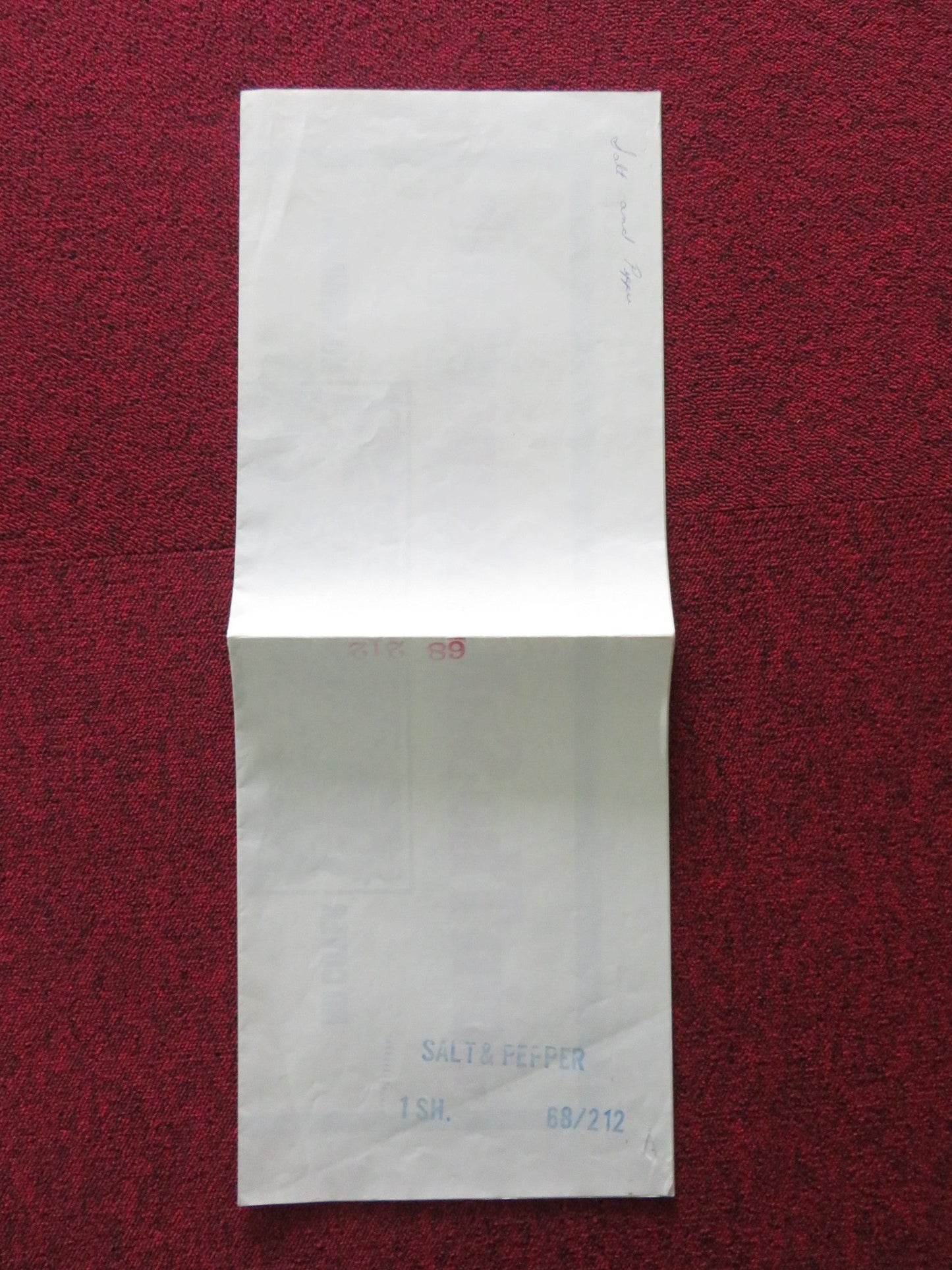 SALT AND PEPPER FOLDED US ONE SHEET POSTER SAMMY DAVIS JR. PETER LAWFORD 1968 Rendezvous Cinema Movie posters