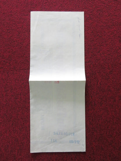SALT AND PEPPER FOLDED US ONE SHEET POSTER SAMMY DAVIS JR. PETER LAWFORD 1968 Rendezvous Cinema Movie posters
