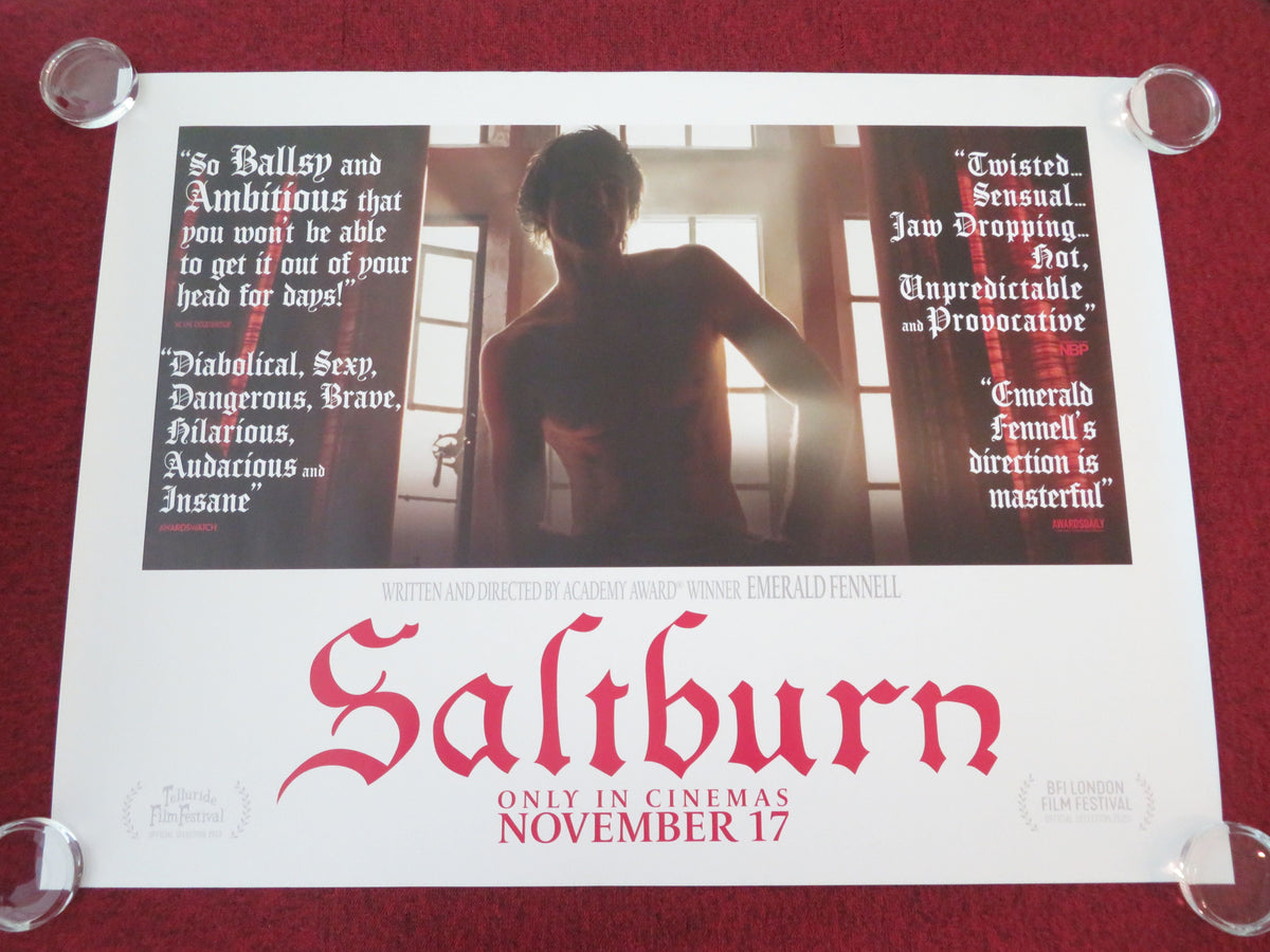 Saltburn - A UK Quad Rolled Poster Barry Keoghan Jacob Elordi 2023 Movie posters