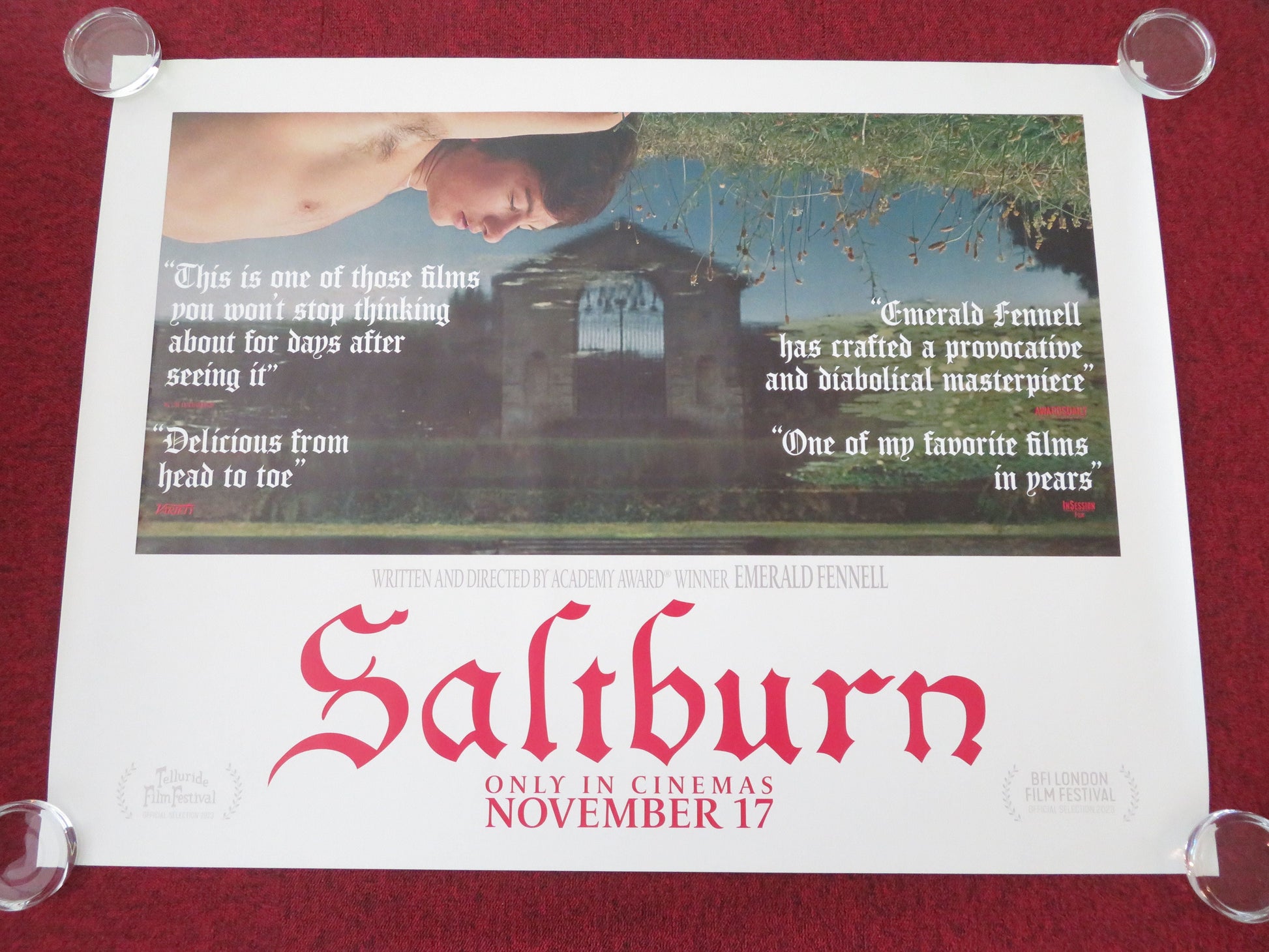 Saltburn -B UK Quad Rolled Poster Barry Keoghan Jacob Elordi 2023 Movie posters