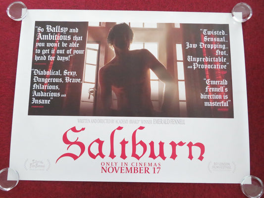 SALTBURN UK QUAD ROLLED POSTER BARRY KEOGHAN JACOB ELORDI 2023 Movie posters