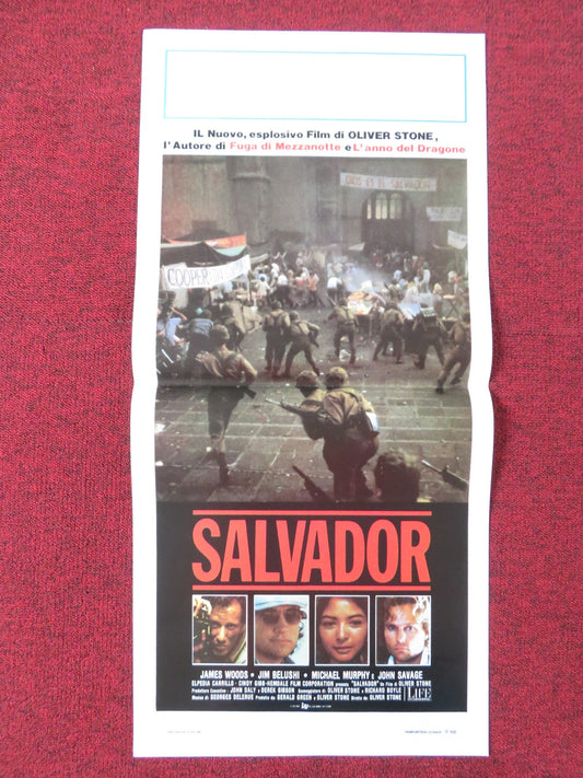 SALVADOR ITALIAN LOCANDINA POSTER JAMES WOODS JIM BELUSHI 1986 Rendezvous Cinema Movie posters