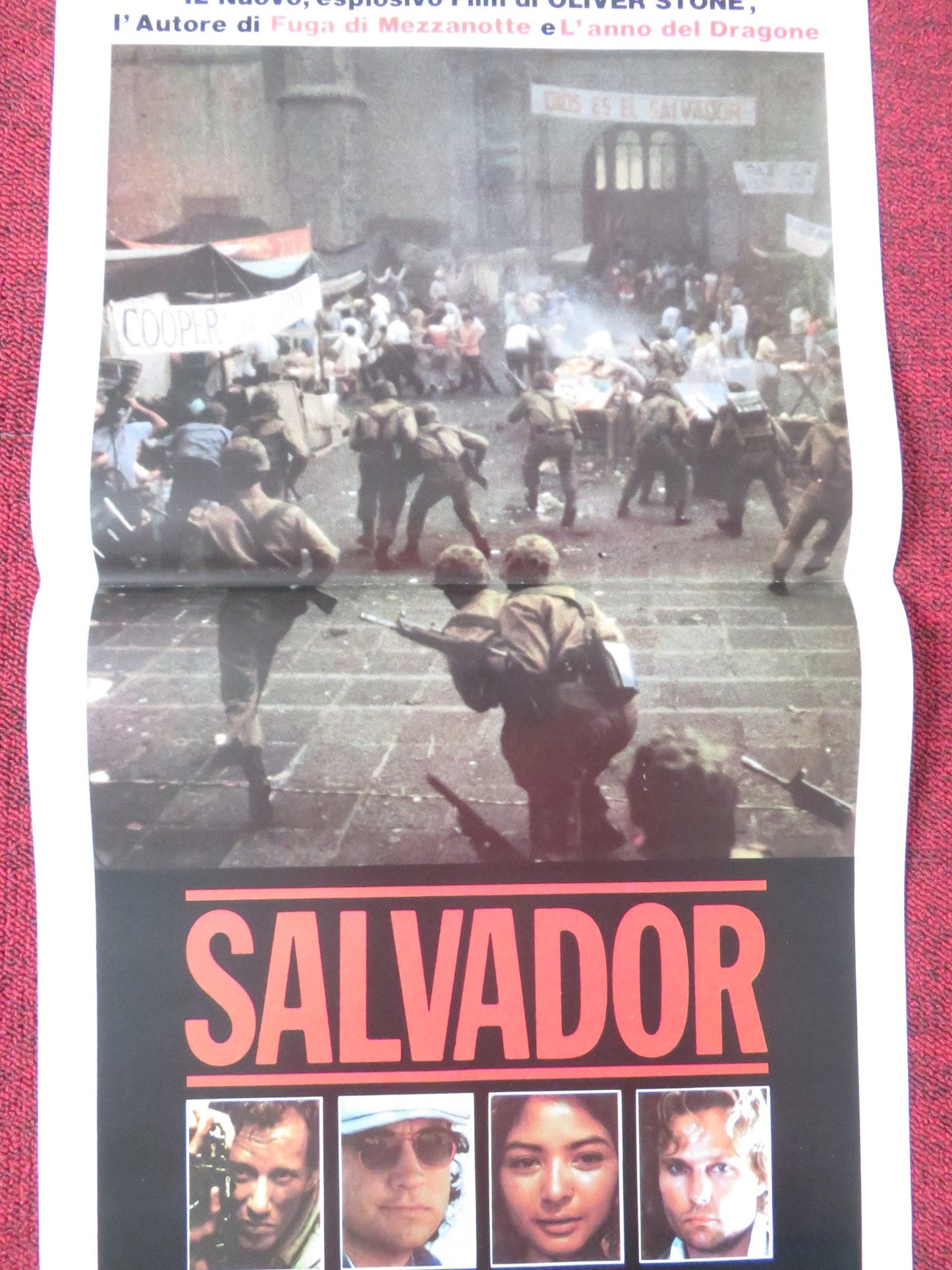 SALVADOR ITALIAN LOCANDINA POSTER JAMES WOODS JIM BELUSHI 1986 Rendezvous Cinema Movie posters