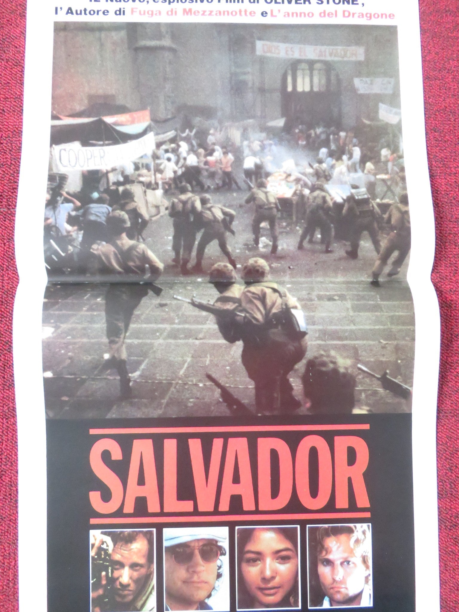SALVADOR ITALIAN LOCANDINA POSTER JAMES WOODS JIM BELUSHI 1986 Rendezvous Cinema Movie posters