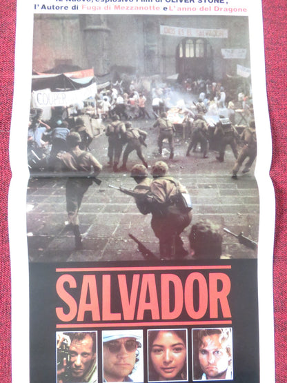 SALVADOR ITALIAN LOCANDINA POSTER JAMES WOODS JIM BELUSHI 1986 Rendezvous Cinema Movie posters