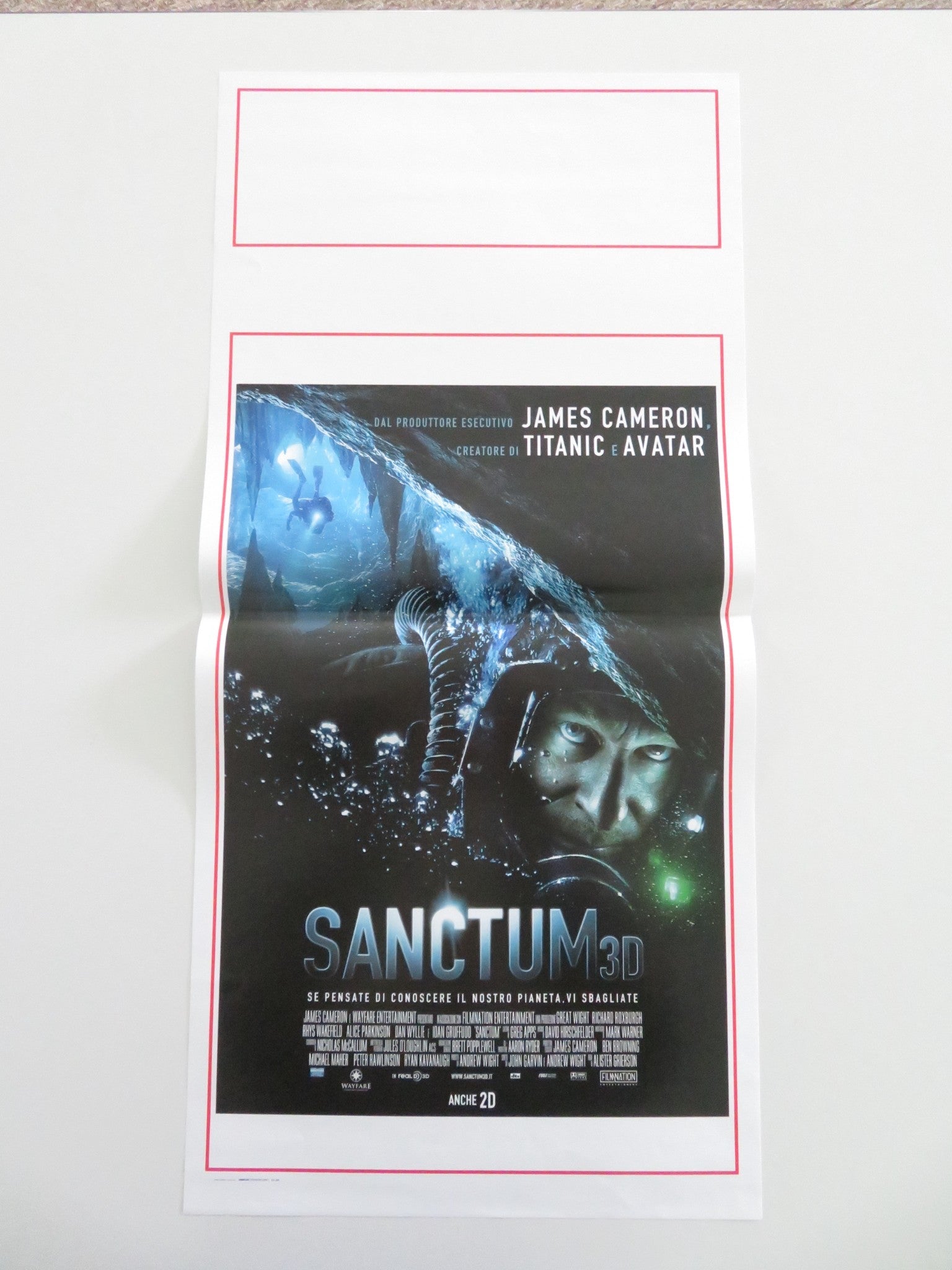 Sanctum 3D Italian Locandina Poster Richard Roxburgh Ioan Gruffudd 2011 Movie posters