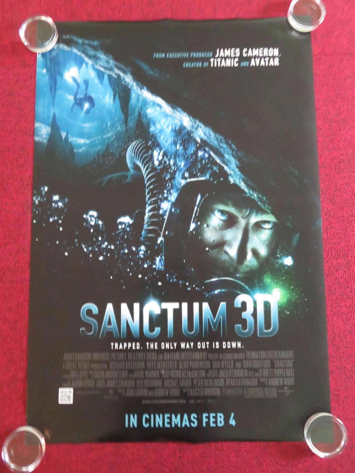 SANCTUM - B US ONE SHEET ROLLED POSTER RICHARD ROXBURGH IOAN GRUFFUDD 2011 Movie posters