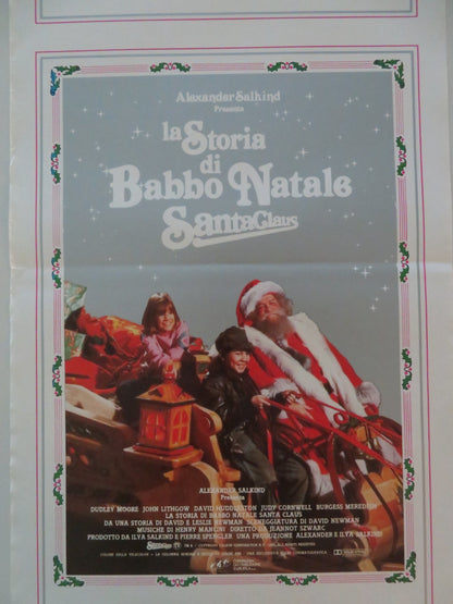 SANTA CLAUS: THE MOVIE ITALIAN LOCANDINA POSTER DUDLEY MOORE JOHN LITHGOW 1985 Movie posters