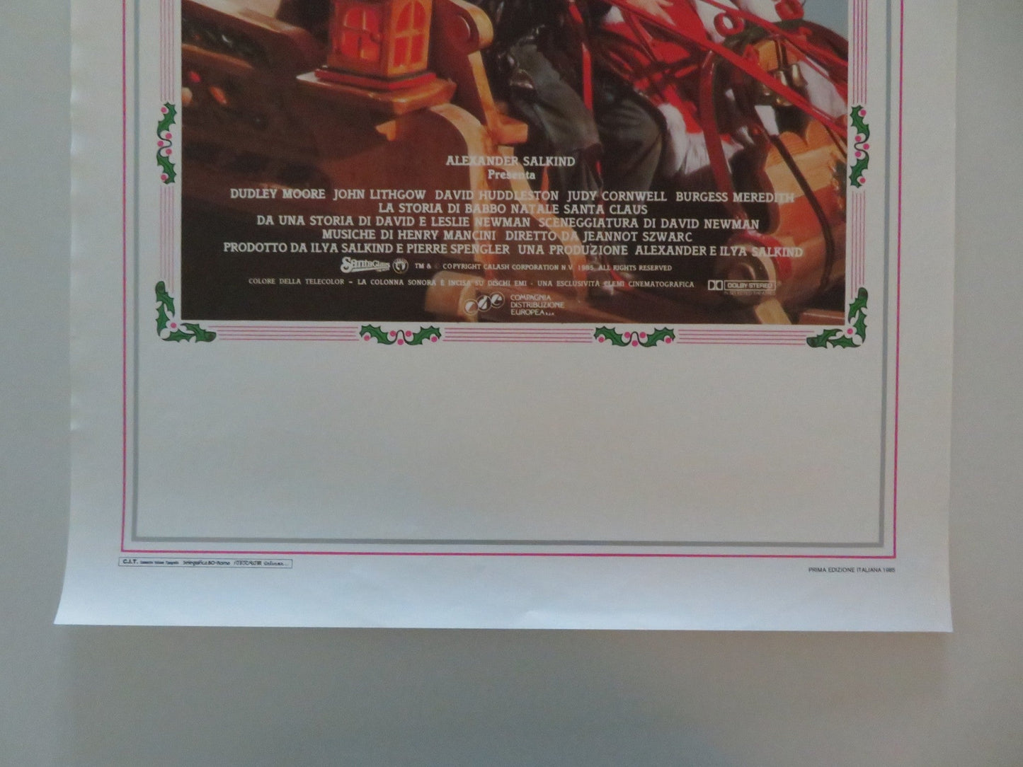 SANTA CLAUS: THE MOVIE ITALIAN LOCANDINA POSTER DUDLEY MOORE JOHN LITHGOW 1985 Movie posters