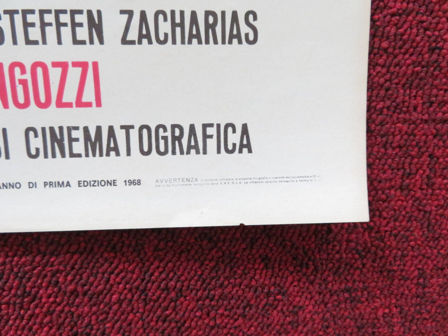 SARDINIA: KIDNAPPED ITALIAN LOCANDINA POSTER FRANCO NERO CHARLOTTE RAMPLING 1968 Rendezvous Cinema Movie posters