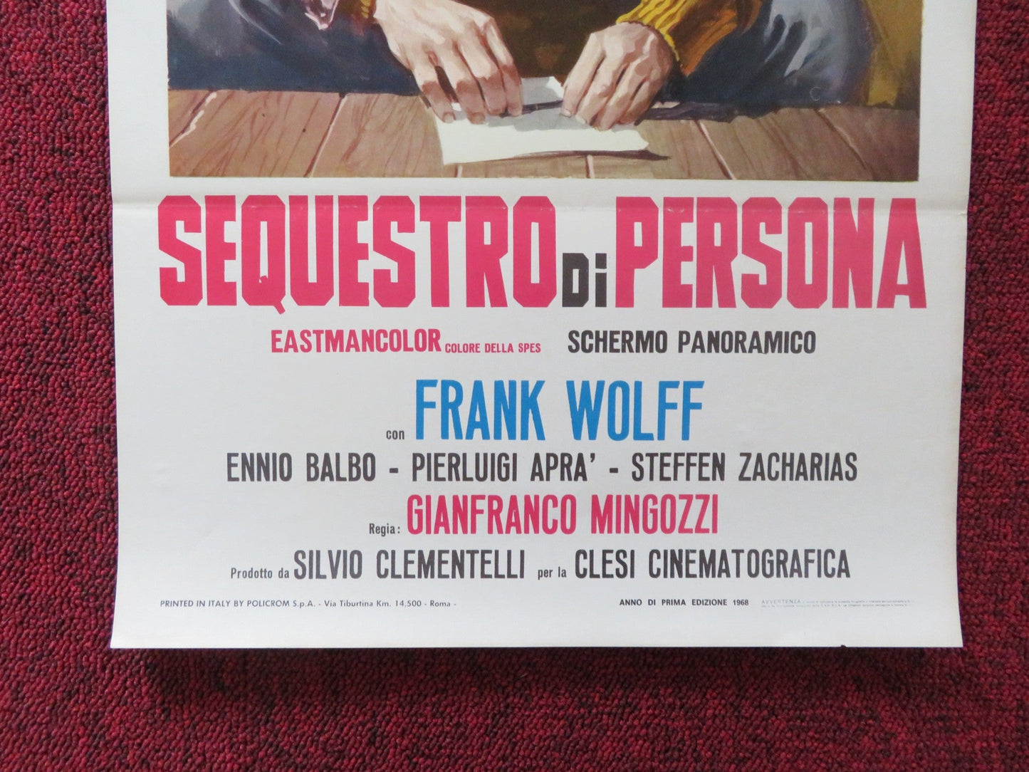 SARDINIA: KIDNAPPED ITALIAN LOCANDINA POSTER FRANCO NERO CHARLOTTE RAMPLING 1968 Rendezvous Cinema Movie posters