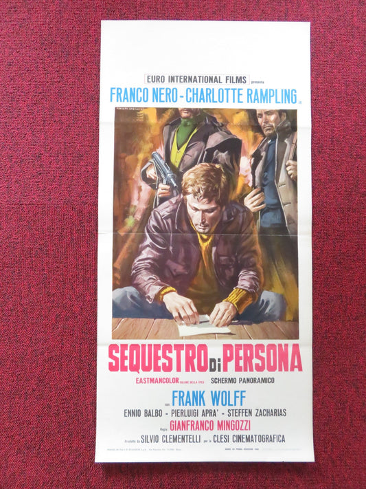 SARDINIA: KIDNAPPED ITALIAN LOCANDINA POSTER FRANCO NERO CHARLOTTE RAMPLING 1968 Rendezvous Cinema Movie posters