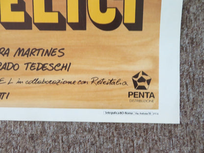 SAREMO FELICI ITALIAN 2 FOGLIO POSTER JO CHAMPA MAURIZIO FERRINI 1989 Rendezvous Cinema Movie posters