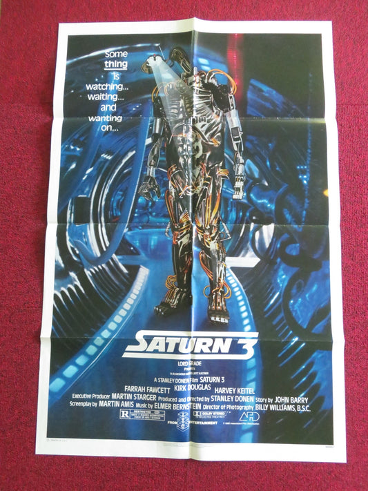 SATURN 3 FOLDED US ONE SHEET POSTER KIRK DOUGLAS HARVEY KEITEL F. FAWCETT 1980 - Rendezvous Cinema