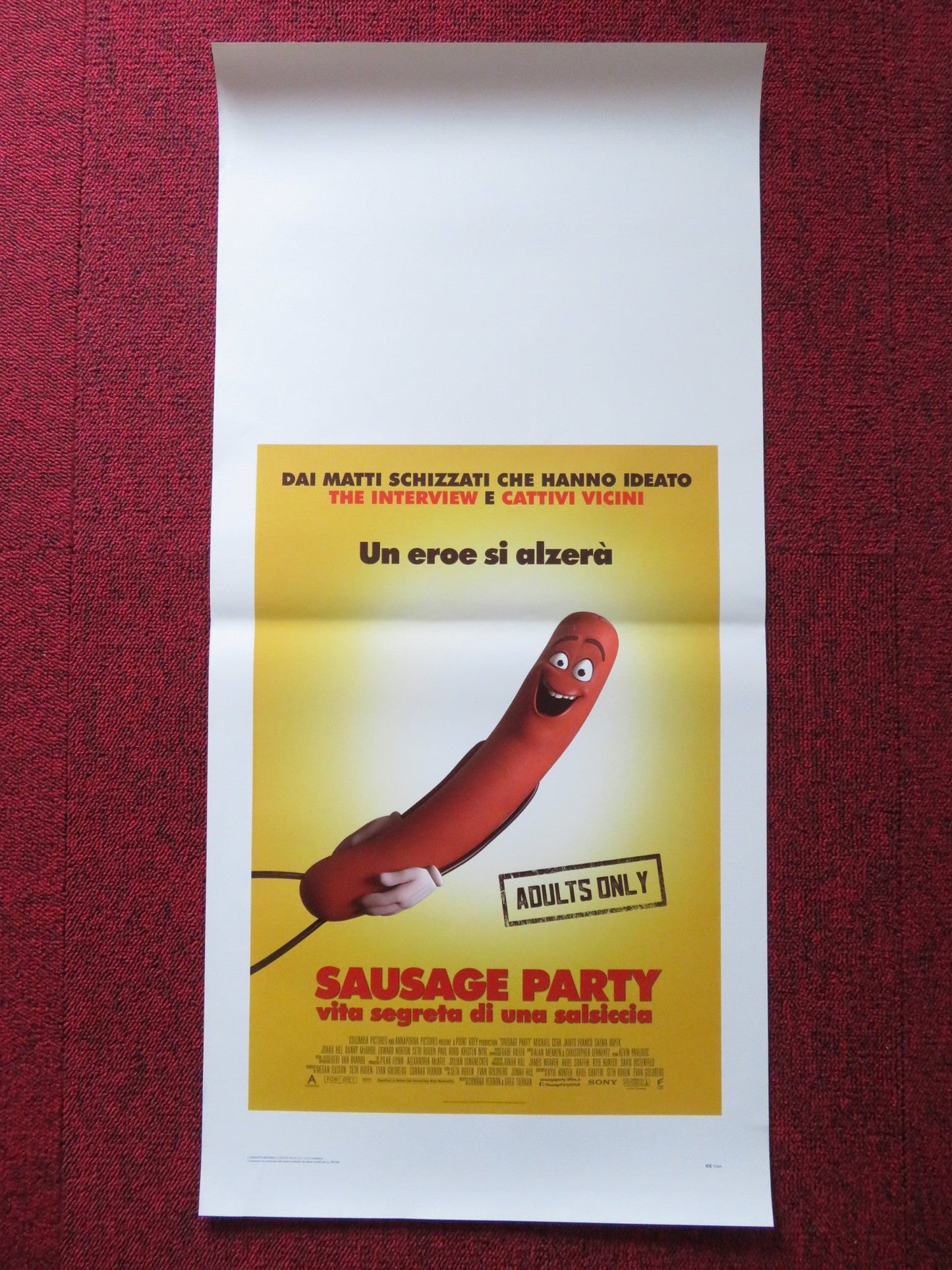 SAUSAGE PARTY ITALIAN LOCANDINA POSTER ALISTAIR ABELL IRIS APATOW 2016 Rendezvous Cinema Movie posters