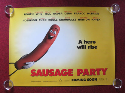 SAUSAGE PARTY UK QUAD ROLLED POSTER ALISTAIR ABELL IRIS APATOW 2016 Rendezvous Cinema Movie posters