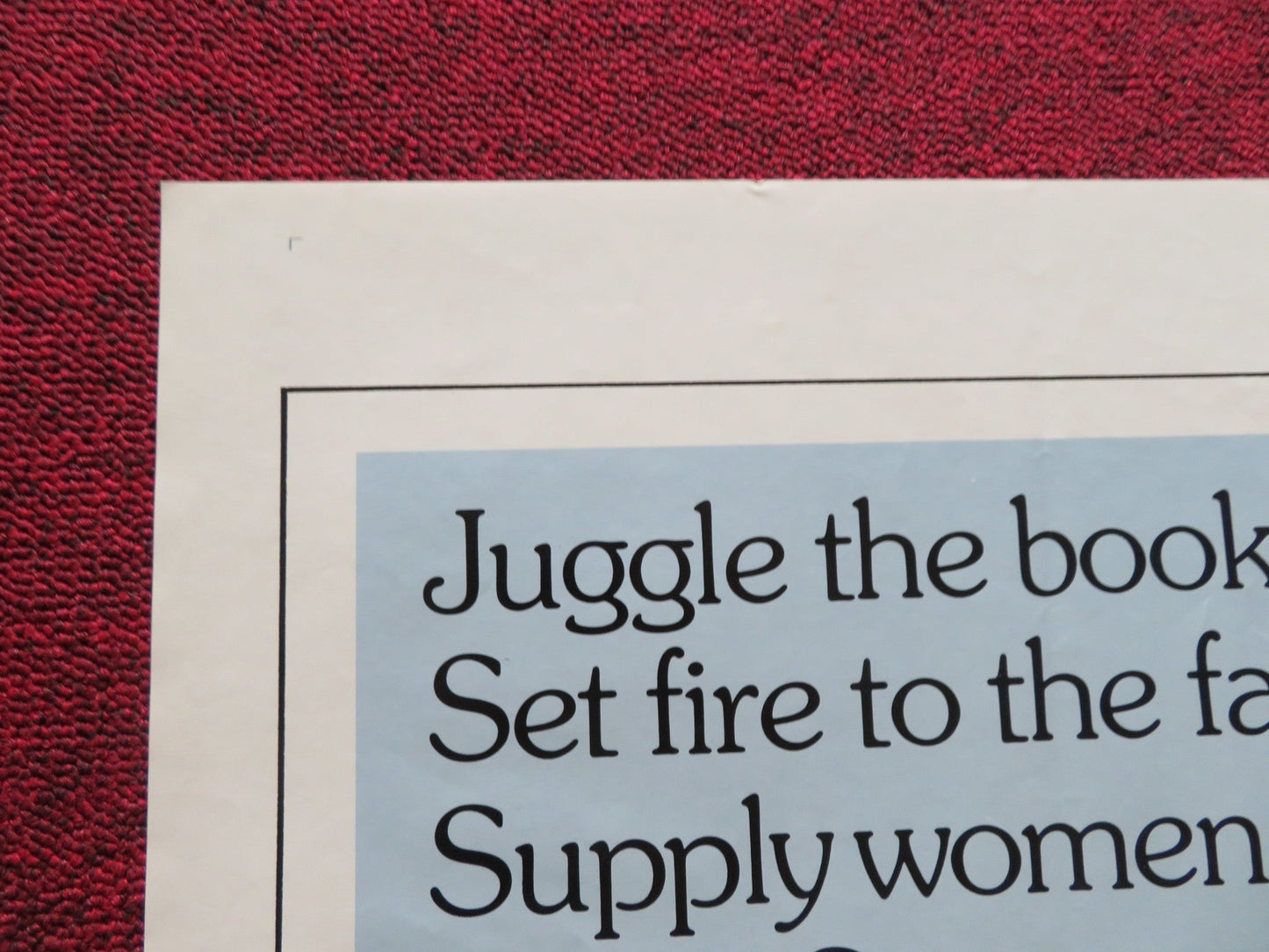 SAVE THE TIGER FOLDED US ONE SHEET POSTER JACK LEMMON JACK GILFORD 1972 Rendezvous Cinema Movie posters