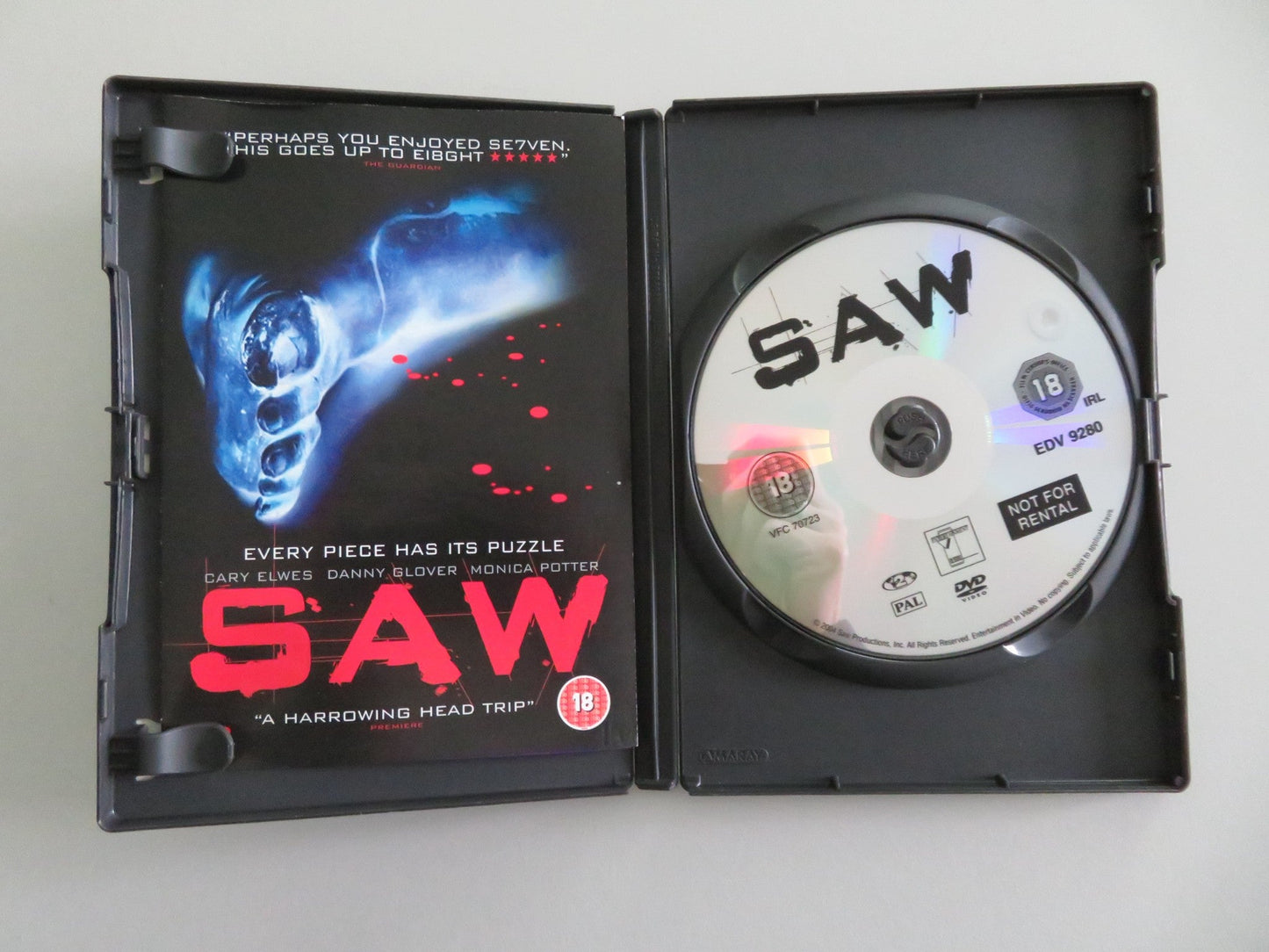 SAW (DVD) CARY ELWES DANNY GLOVER 2004 REGION 2 Movie posters