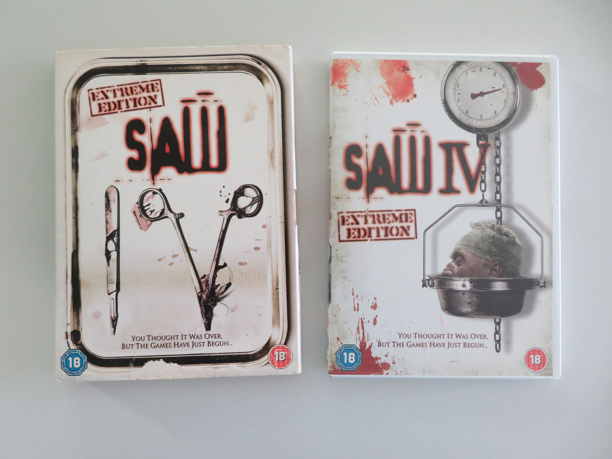 Saw IV Extreme Edition - B (DVD) Tobin Bell Costas Mandylor 2007 Region 2 Movie posters
