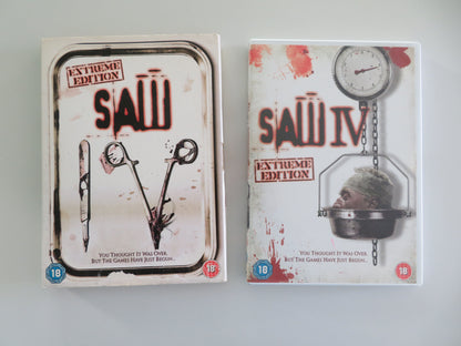 Saw IV Extreme Edition - B (DVD) Tobin Bell Costas Mandylor 2007 Region 2 Movie posters