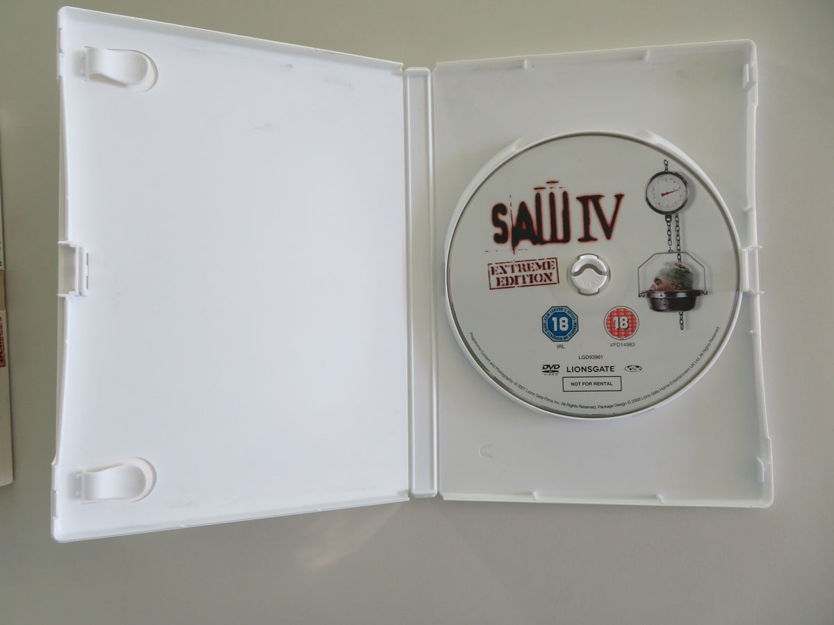 Saw IV Extreme Edition - B (DVD) Tobin Bell Costas Mandylor 2007 Region 2 Movie posters