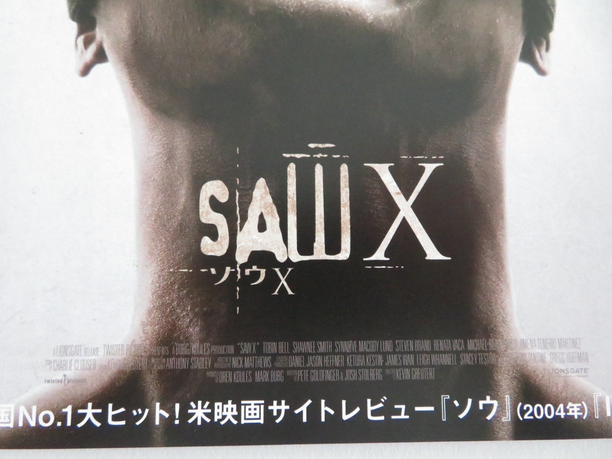 SAW X - B JAPANESE CHIRASHI (B5) POSTER TOBIN BELL SHAWNEE SMITH 2023 Movie posters