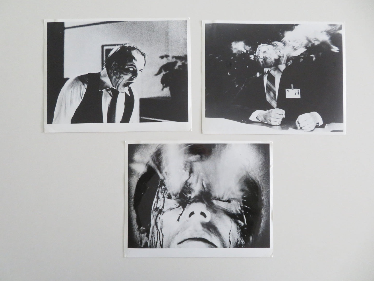 SCANNERS - A MOVIE STILL PHOTO LOT OF 3 PATRICK MCGOOHAN JENNIFER O'NEILL 1981 Movie posters