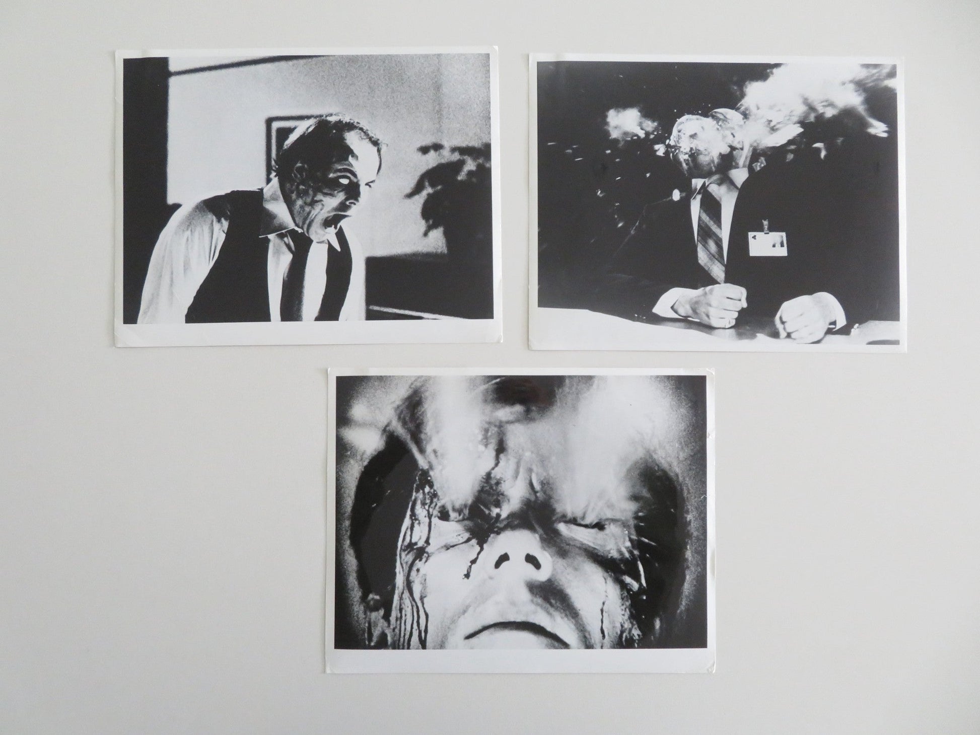SCANNERS - A MOVIE STILL PHOTO LOT OF 3 PATRICK MCGOOHAN JENNIFER O'NEILL 1981 Movie posters