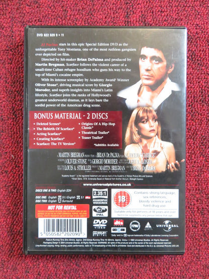 SCARFACE - 2 DISC SPECIAL EDITION (DVD) MICHELLE PFEIFFER AL PACINO 1983 REGION 2 Rendezvous Cinema Movie posters