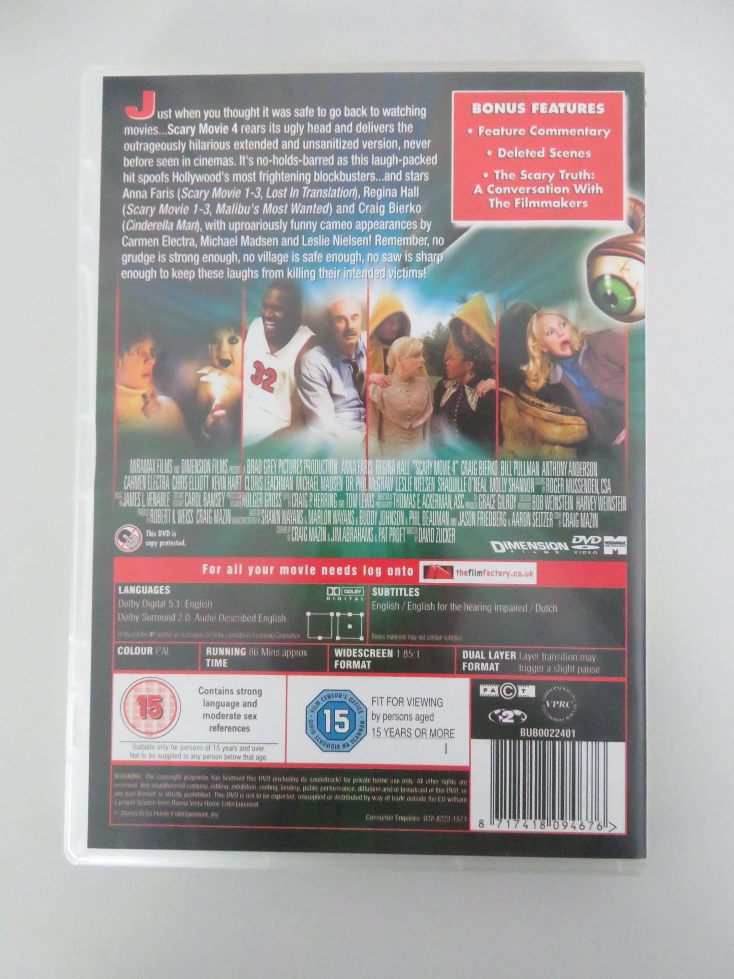 Scary Movie 4 (DVD) Anna Faris Regina Hall 2006 Region 2 Movie posters