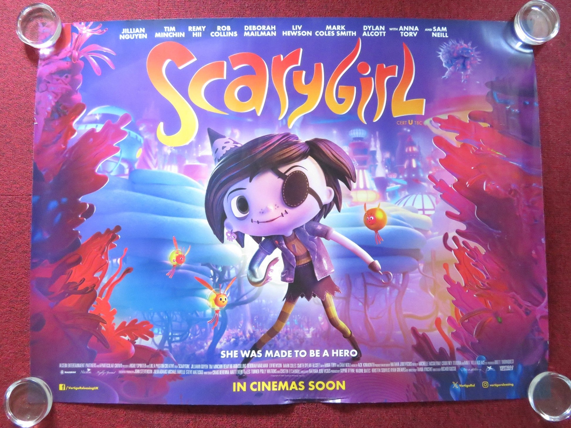 SCARYGIRL UK QUAD ROLLED POSTER SAM NEILL TIM MINCHIN 2023 Rendezvous Cinema Movie posters