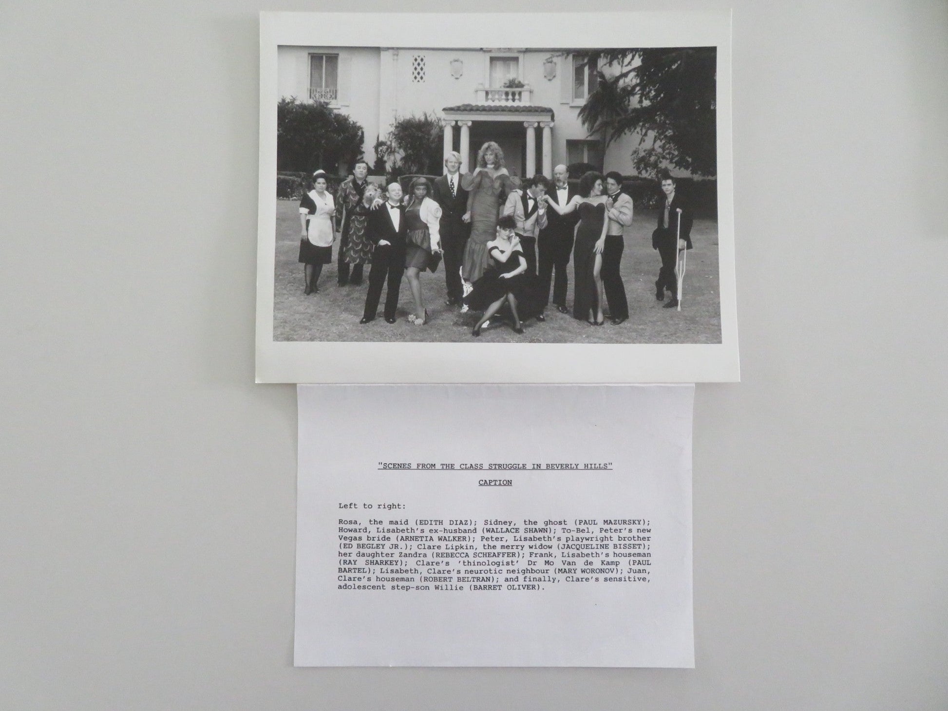 SCENES FROM THE CLASS STRUGGLE IN BEVERLY HILLS MOVIE STILL PHOTO 1989 Movie posters