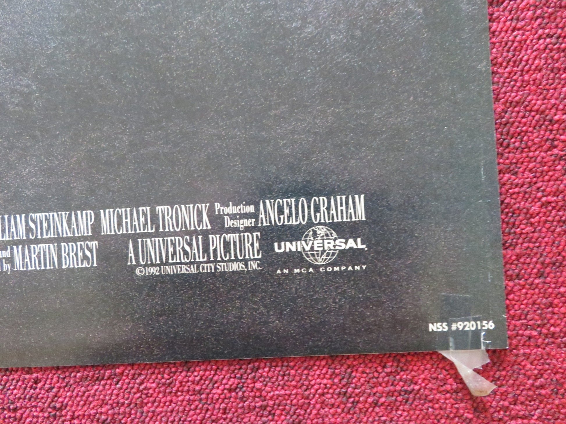 SCENT OF A WOMAN - A FOLDED US ONE SHEET POSTER AL PACINO CHRIS O'DONNELL 1992 Rendezvous Cinema Movie posters