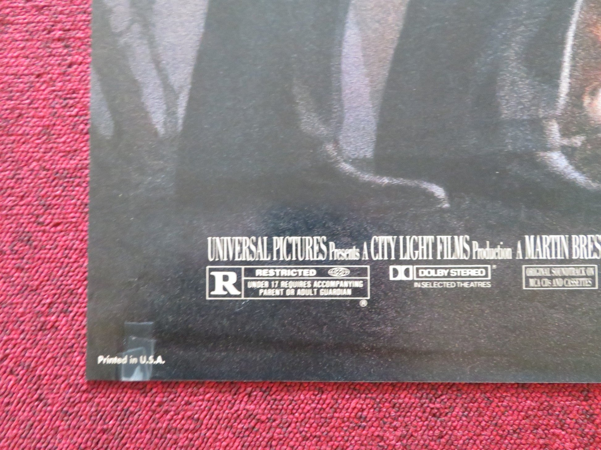 SCENT OF A WOMAN - A FOLDED US ONE SHEET POSTER AL PACINO CHRIS O'DONNELL 1992 Rendezvous Cinema Movie posters