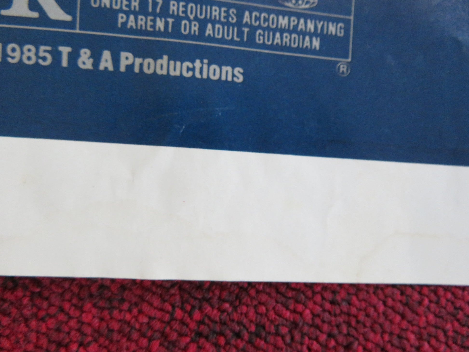 SCHOOL SPIRIT FOLDED US ONE SHEET POSTER TOM NOLAN ELIZABETH FOXX 1985 Rendezvous Cinema Movie posters