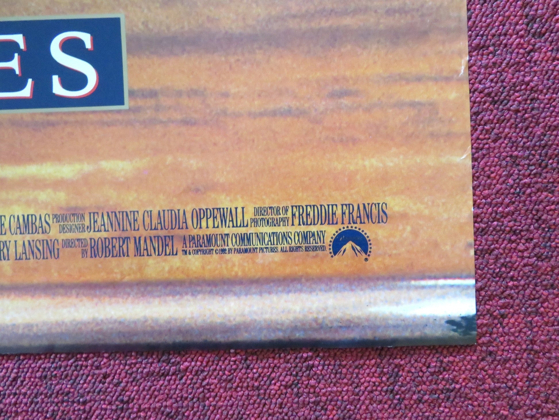 SCHOOL TIES FOLDED US ONE SHEET POSTER BRENDAN FRASER MATT DAMON 1992 Rendezvous Cinema Movie posters