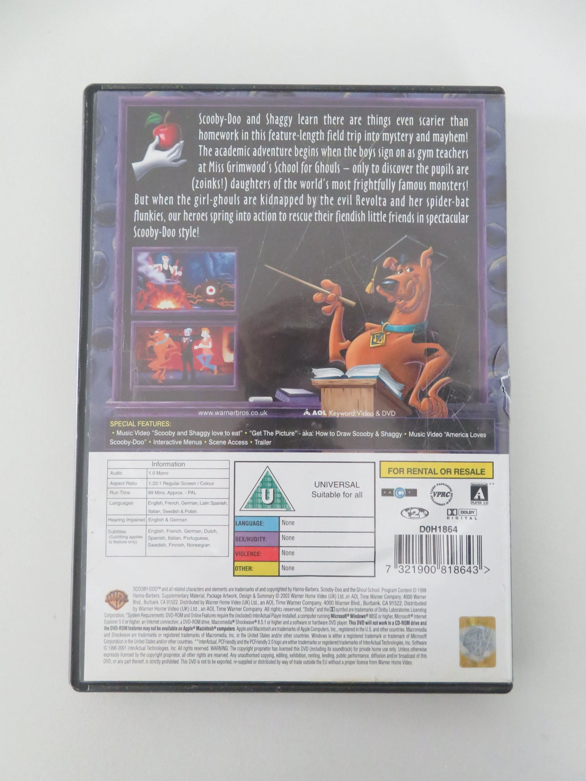 Scooby-Doo and the Ghoul School (DVD) Casey Karem 1988 Region 2 Movie posters