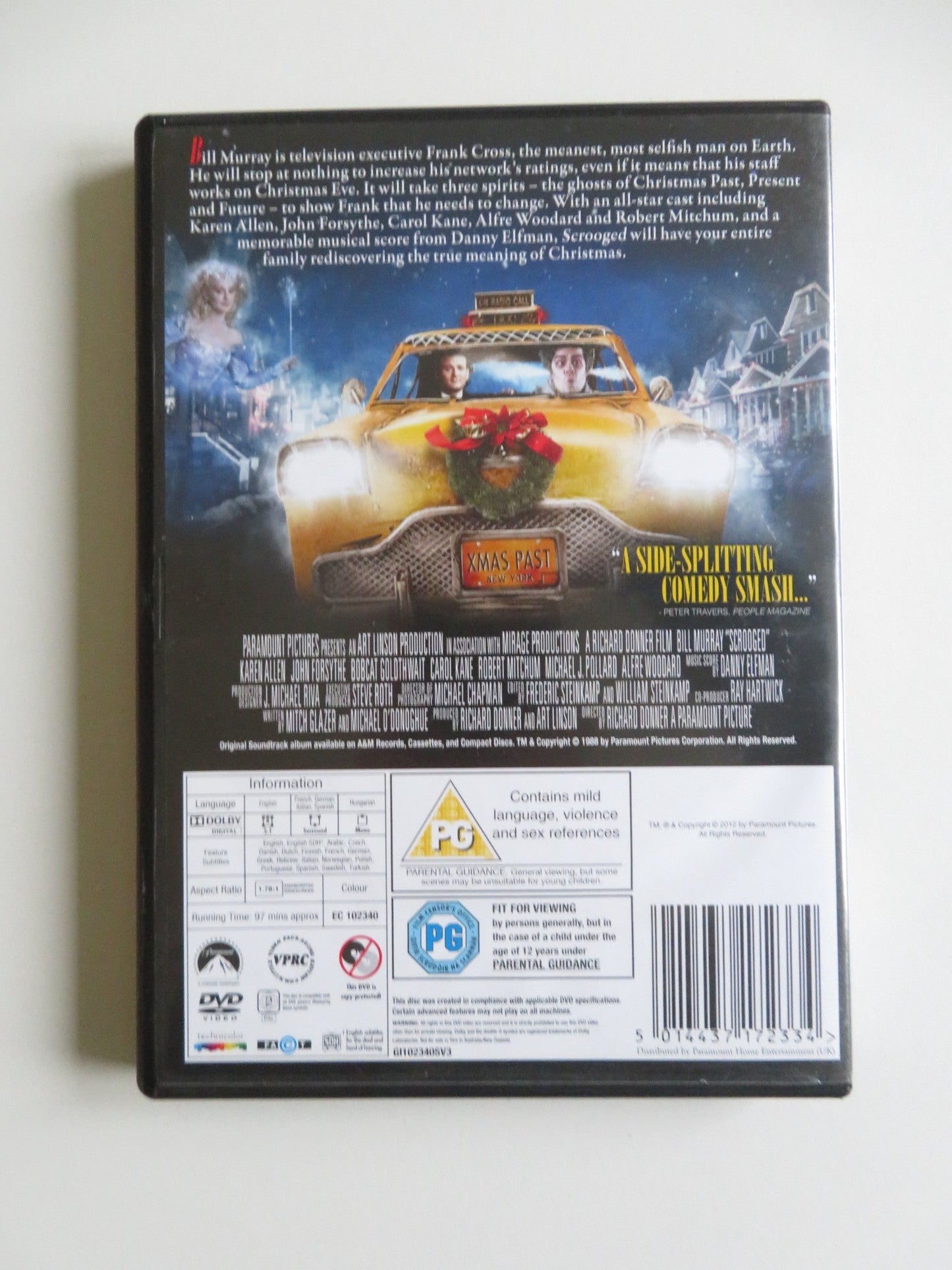 SCROOGED (DVD) BILL MURRAY KAREN ALLEN 1988 REGION 2 Movie posters