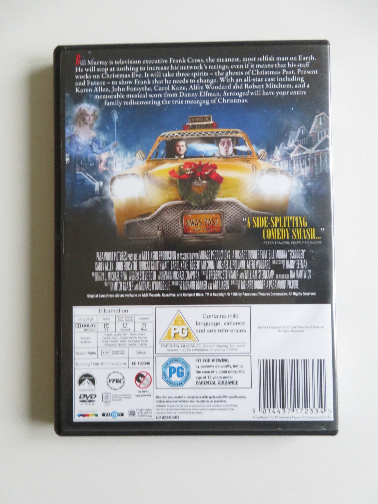 SCROOGED (DVD) BILL MURRAY KAREN ALLEN 1988 REGION 2 Movie posters