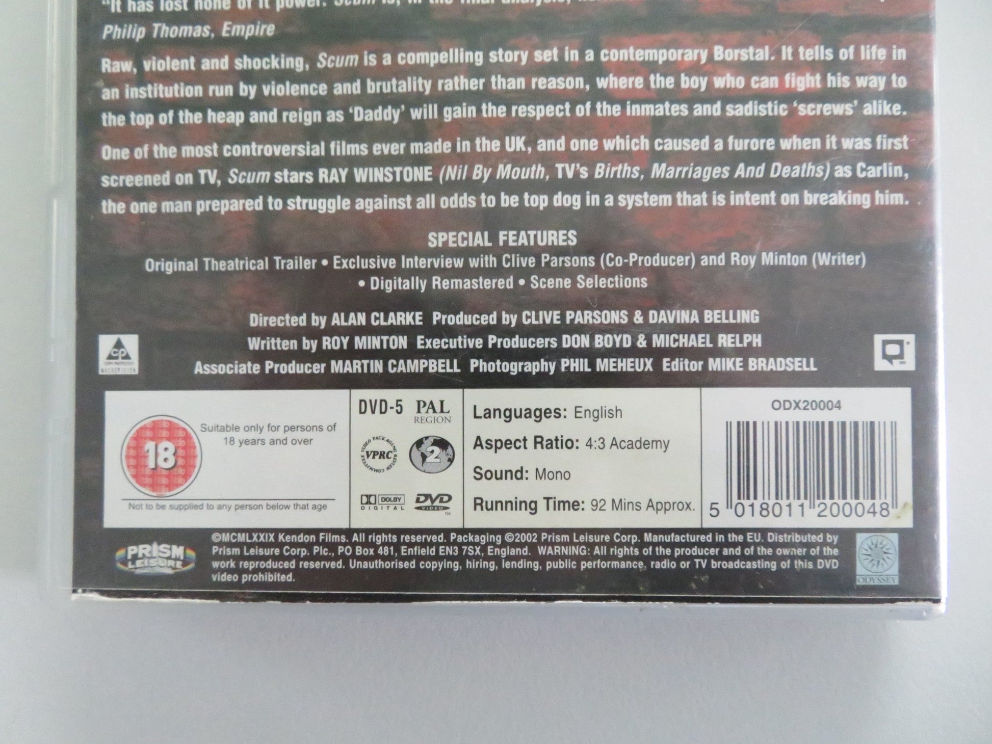 SCUM (DVD) RAY WINSTONE MICK FORD PHIL DANIELS 1979 REGION 2 Movie posters