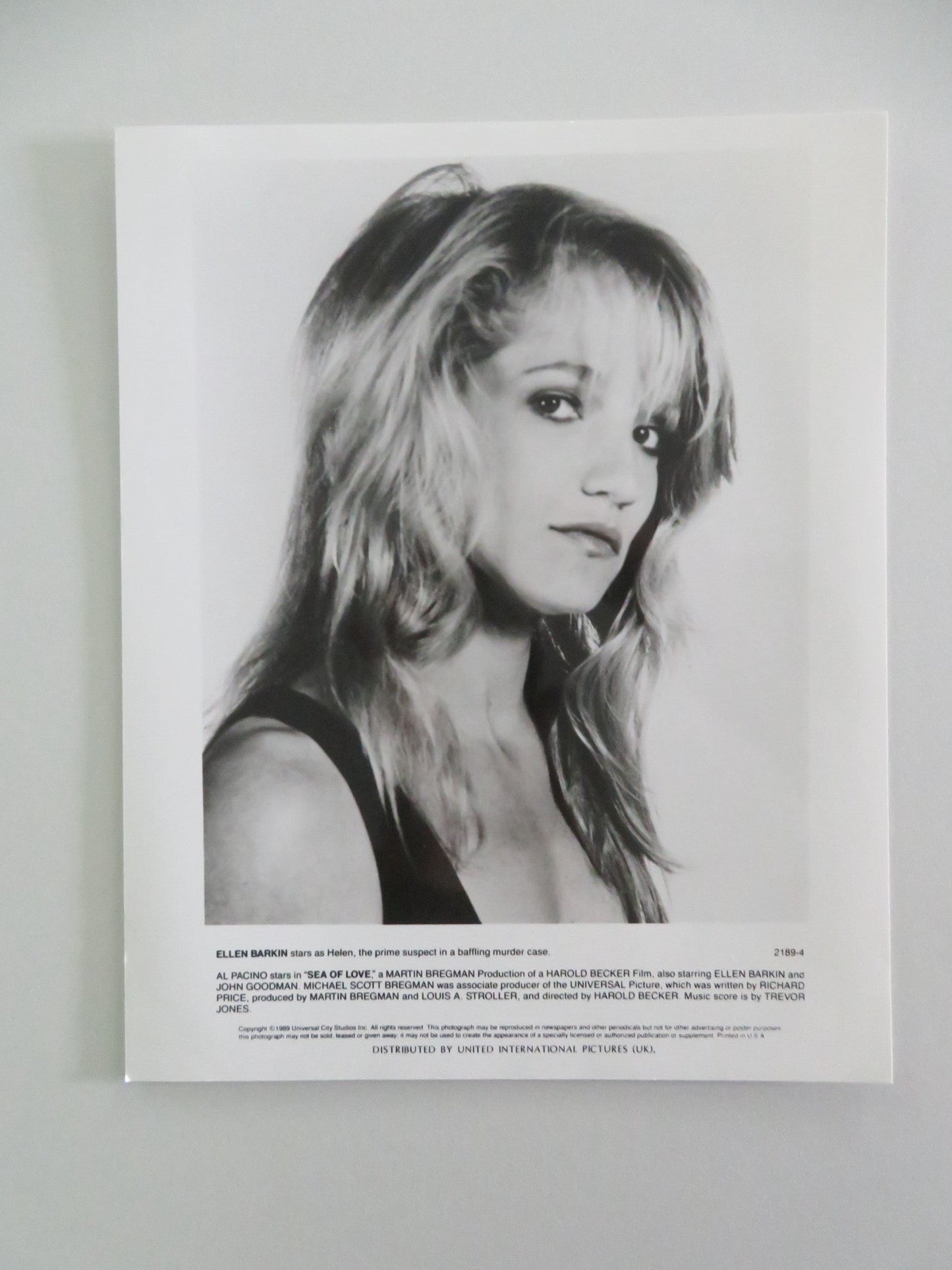 SEA OF LOVE - B MOVIE STILL PHOTO LOT OF 2 AL PACINO ELLEN BARKIN 1989 Movie posters