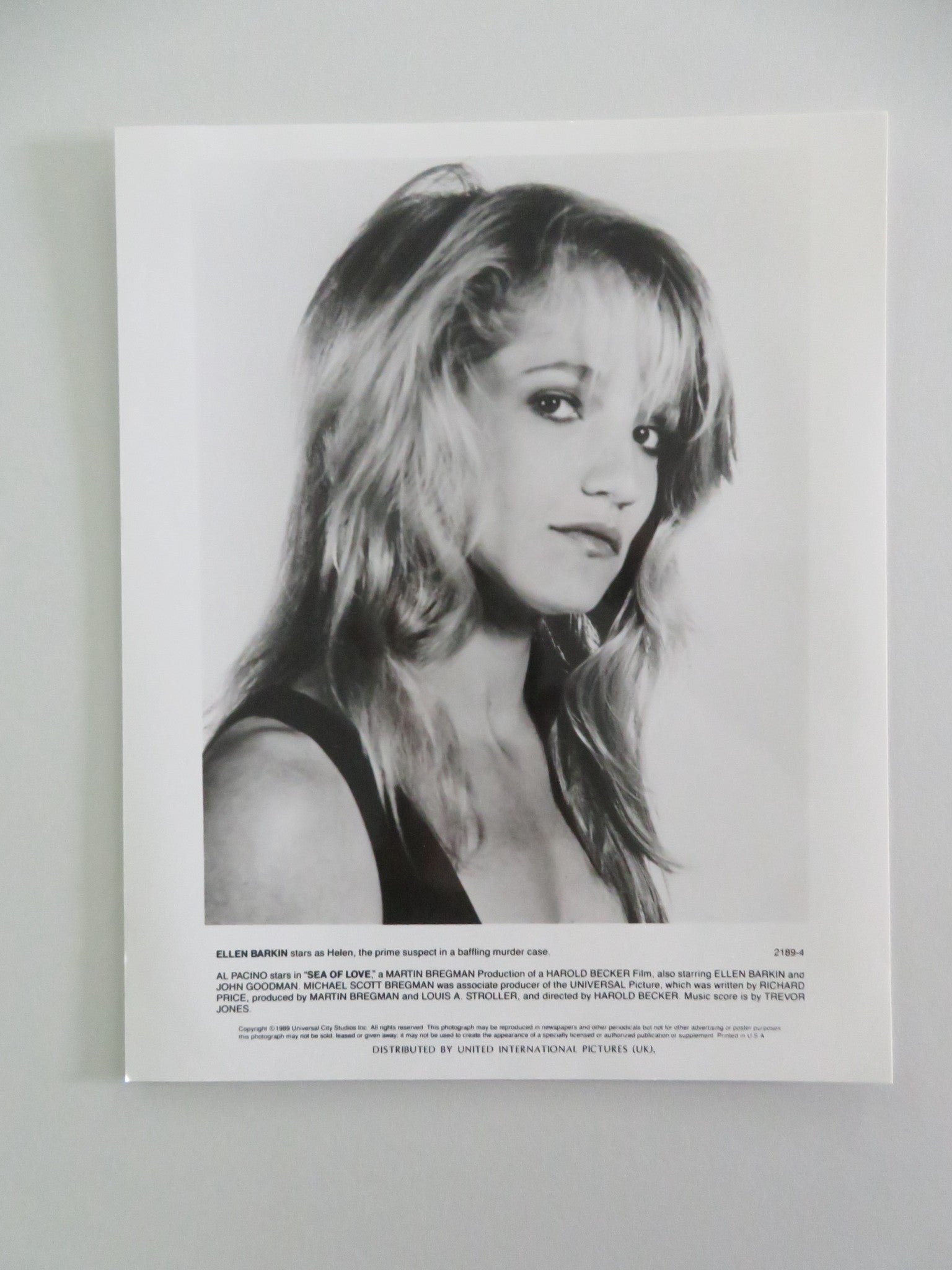 SEA OF LOVE - B MOVIE STILL PHOTO LOT OF 2 AL PACINO ELLEN BARKIN 1989 Movie posters