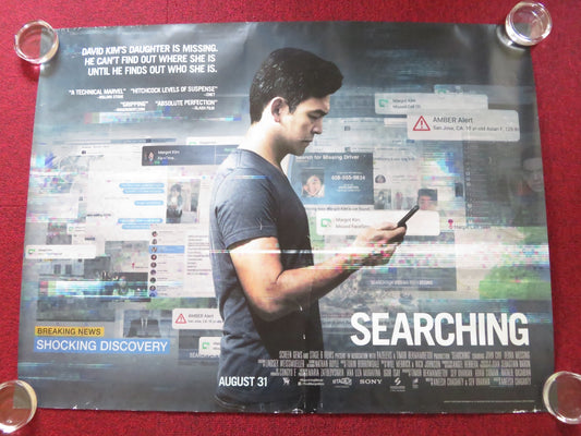 SEARCHING UK QUAD ROLLED POSTER JOHN CHO SARA SOHN 2018 Rendezvous Cinema Movie posters